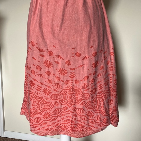 Athleta Pink Balsa Burnout Floral Halter Dress size Small - Picture 9 of 9